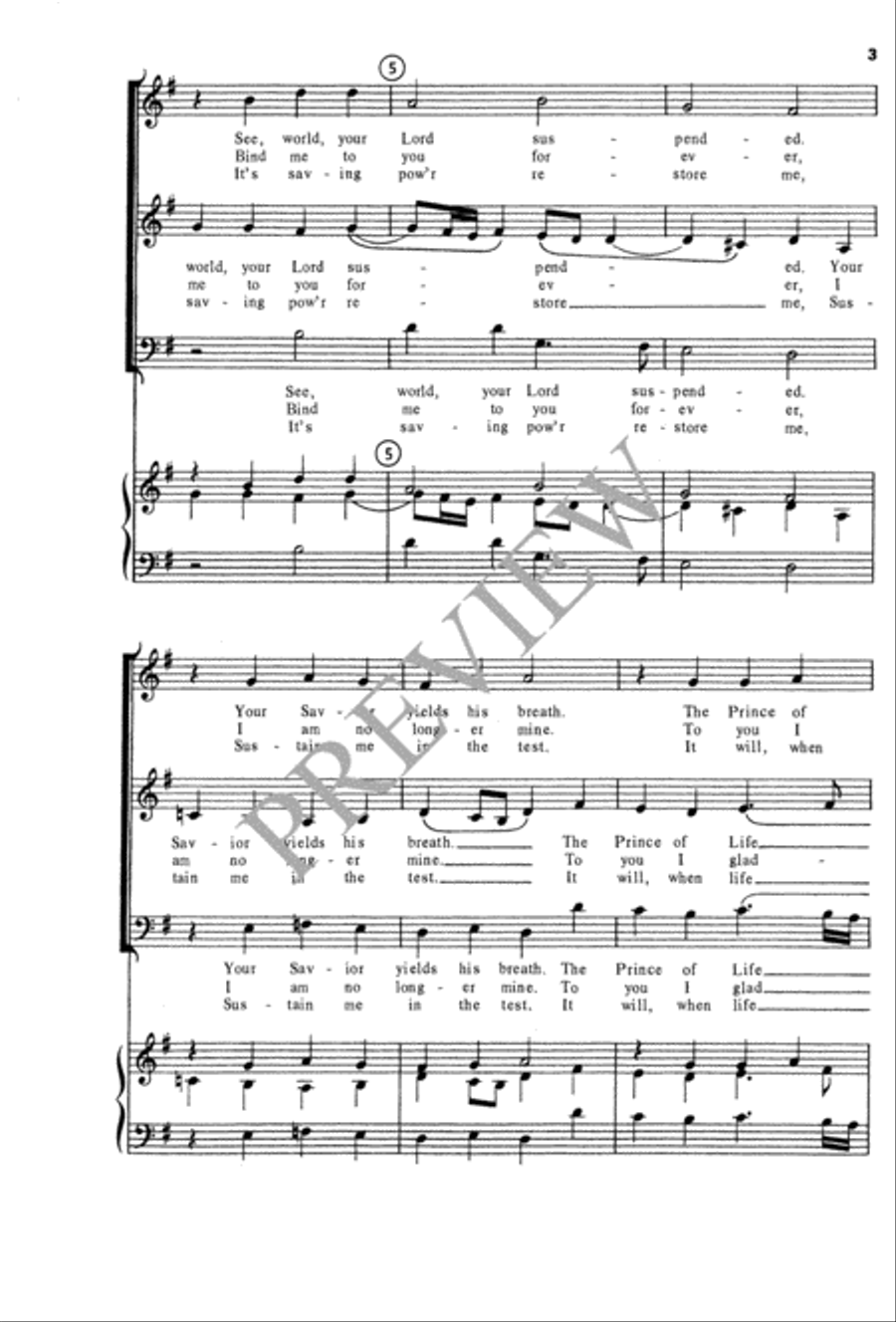 Upon the Cross Extended 3-Part scores gallery preview page 4