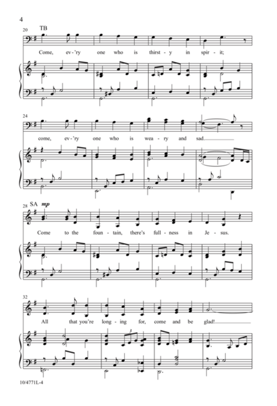 Come, Every One Who Is Thirsty 4-Part scores gallery preview page 4