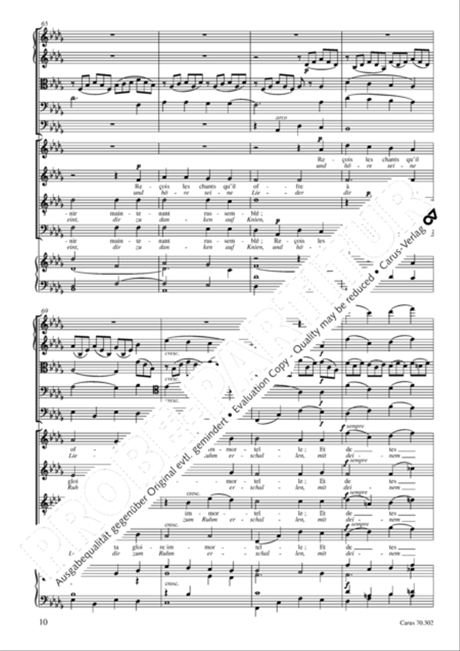 Cantique de Jean Racine (Lobgesang des Jean Racine) 4-Part scores gallery preview page 11