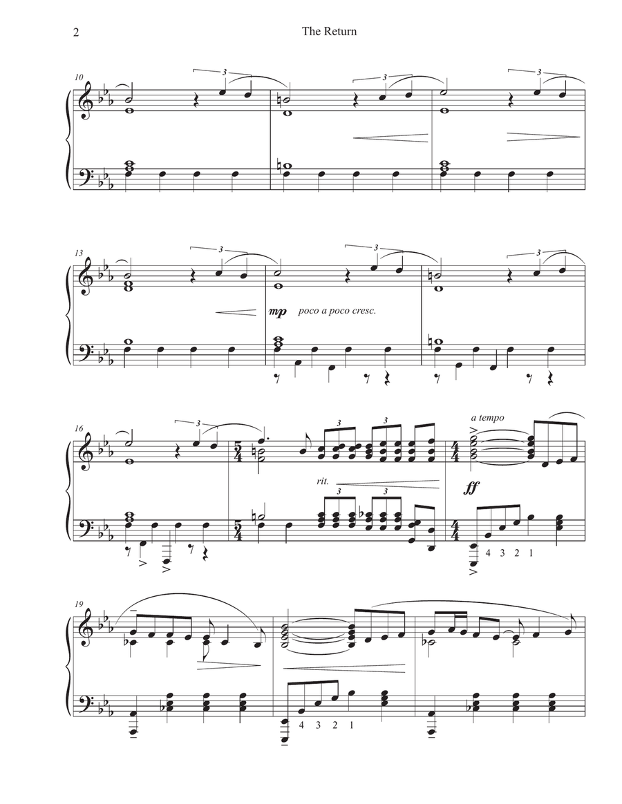 The Return The Return Piano Solo scores gallery preview page 2