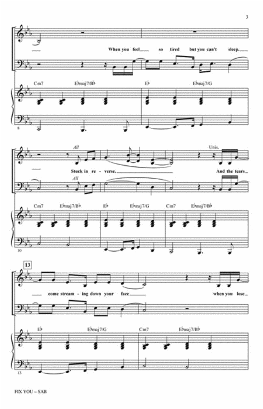 Fix You 3-Part scores gallery preview page 3