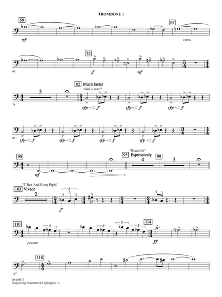 King Kong (Soundtrack Highlights) (arr. Ted Ricketts) - Trombone 1