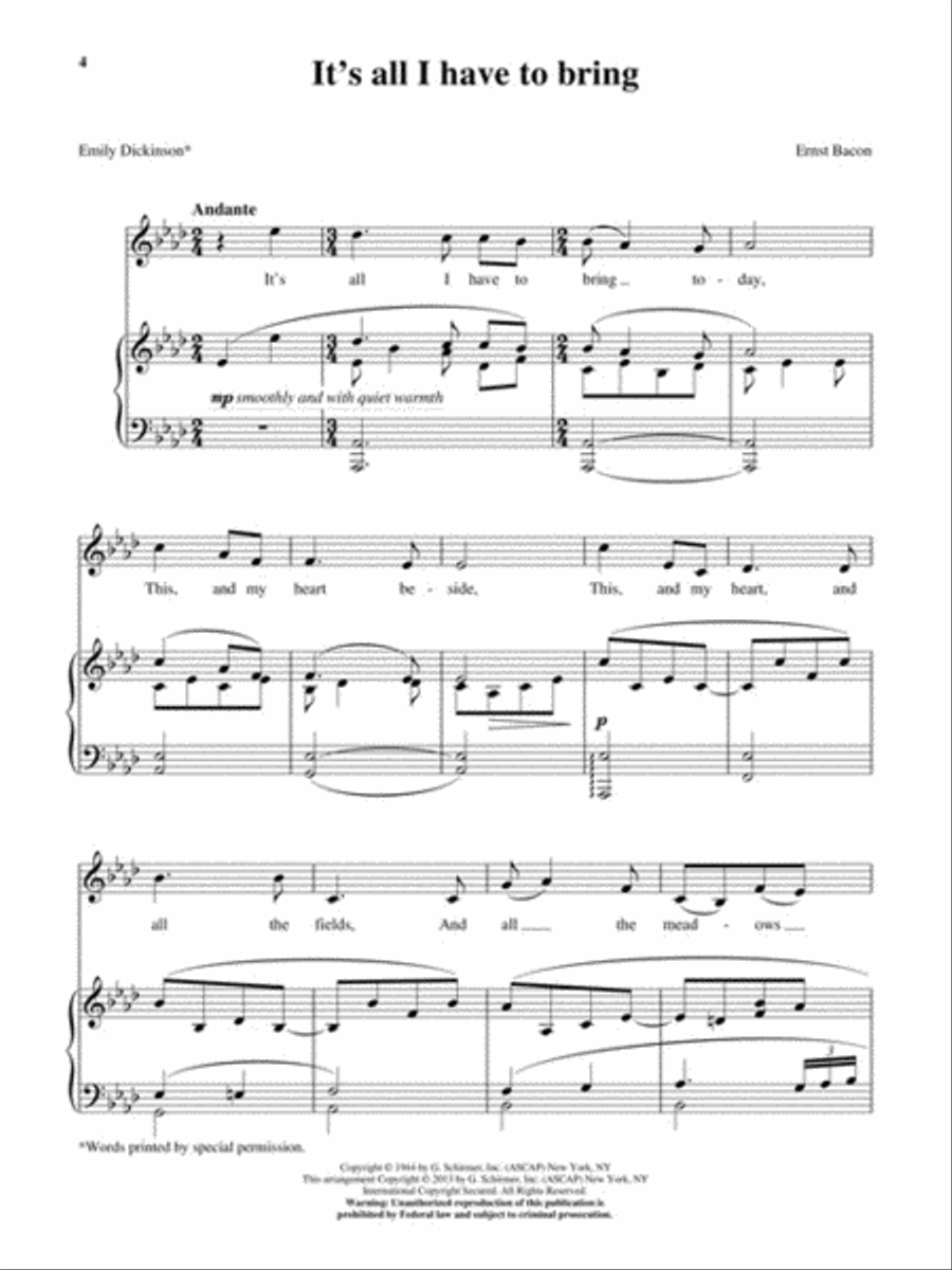 28 American Art Songs Low Voice scores gallery preview page 5