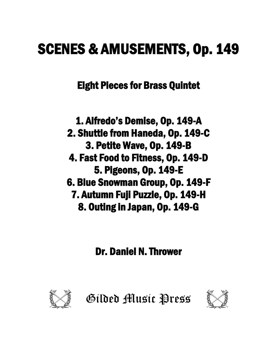 Scenes and Amusements, Op. 149 Brass Quintet scores gallery preview page 3