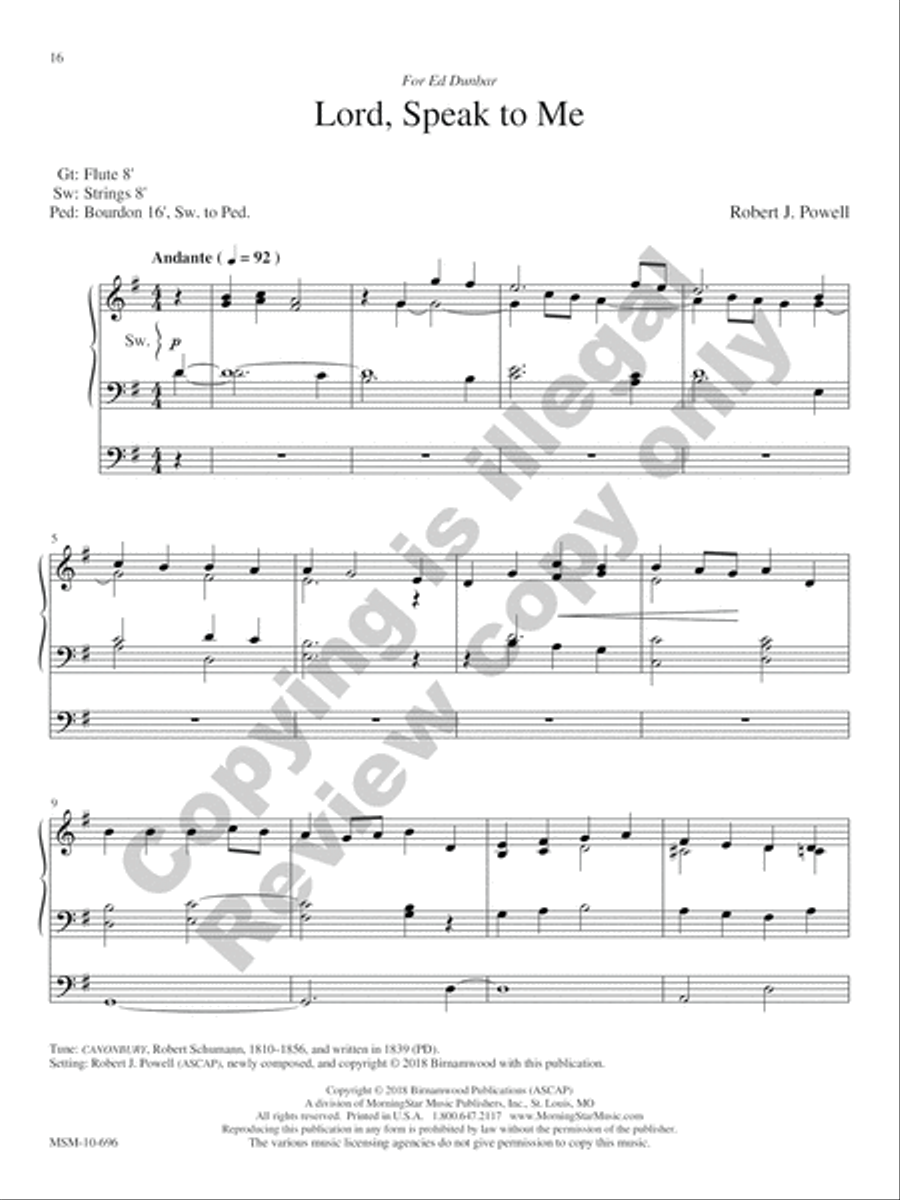 O for a Thousand Tongues: 12 Preludes and Postludes for the Church Year Organ scores gallery preview page 7