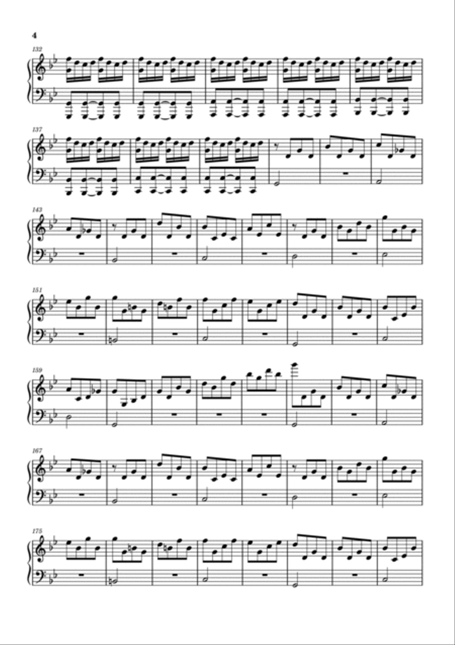 Clubbed To Death Piano Solo scores gallery preview page 4