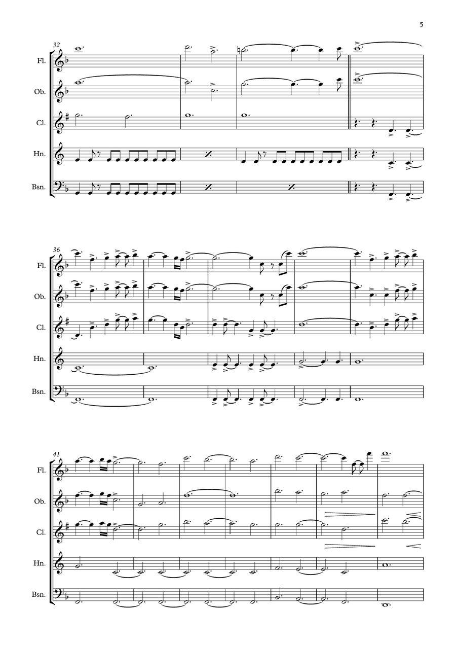 An American Symphony Woodwind Quintet scores gallery preview page 5