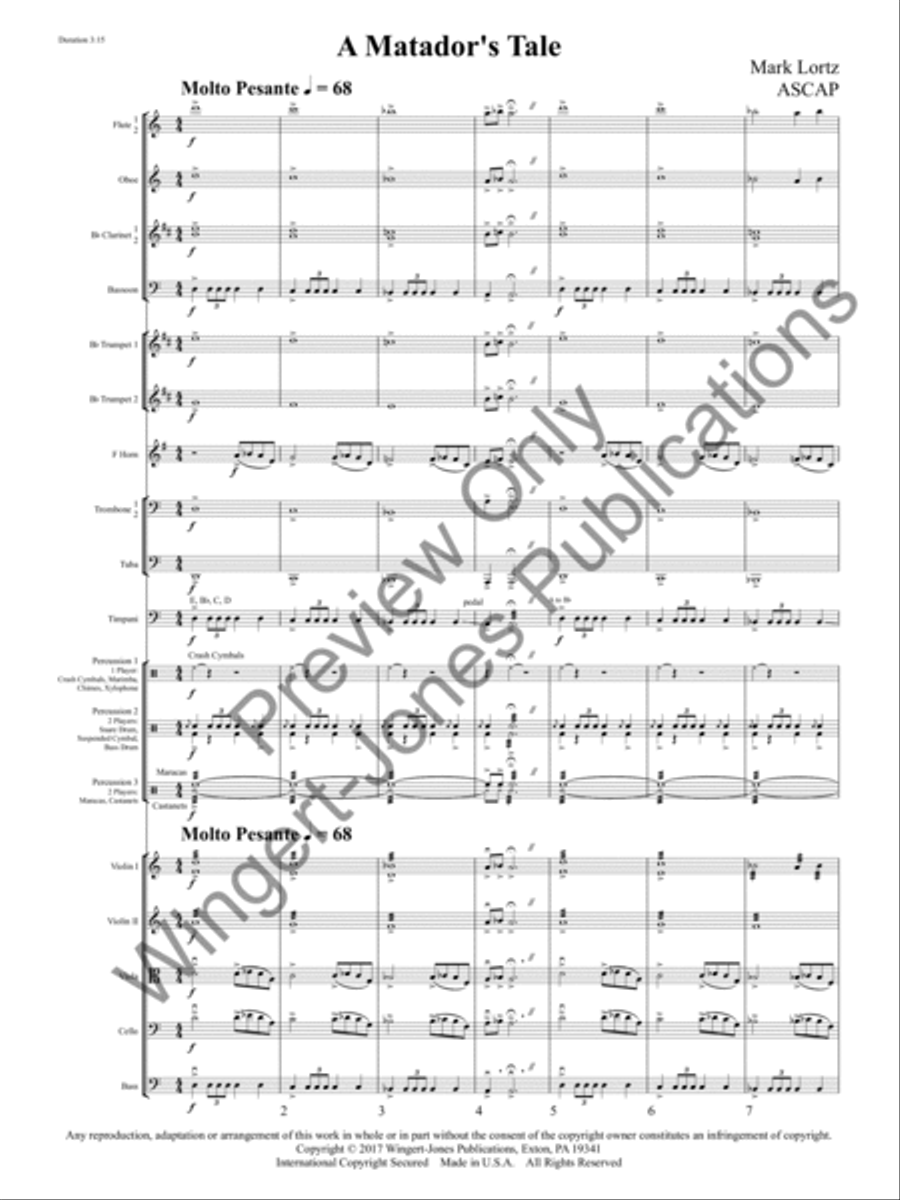 A Matador's Tale A Matador's Tale Full Orchestra scores gallery preview page 4
