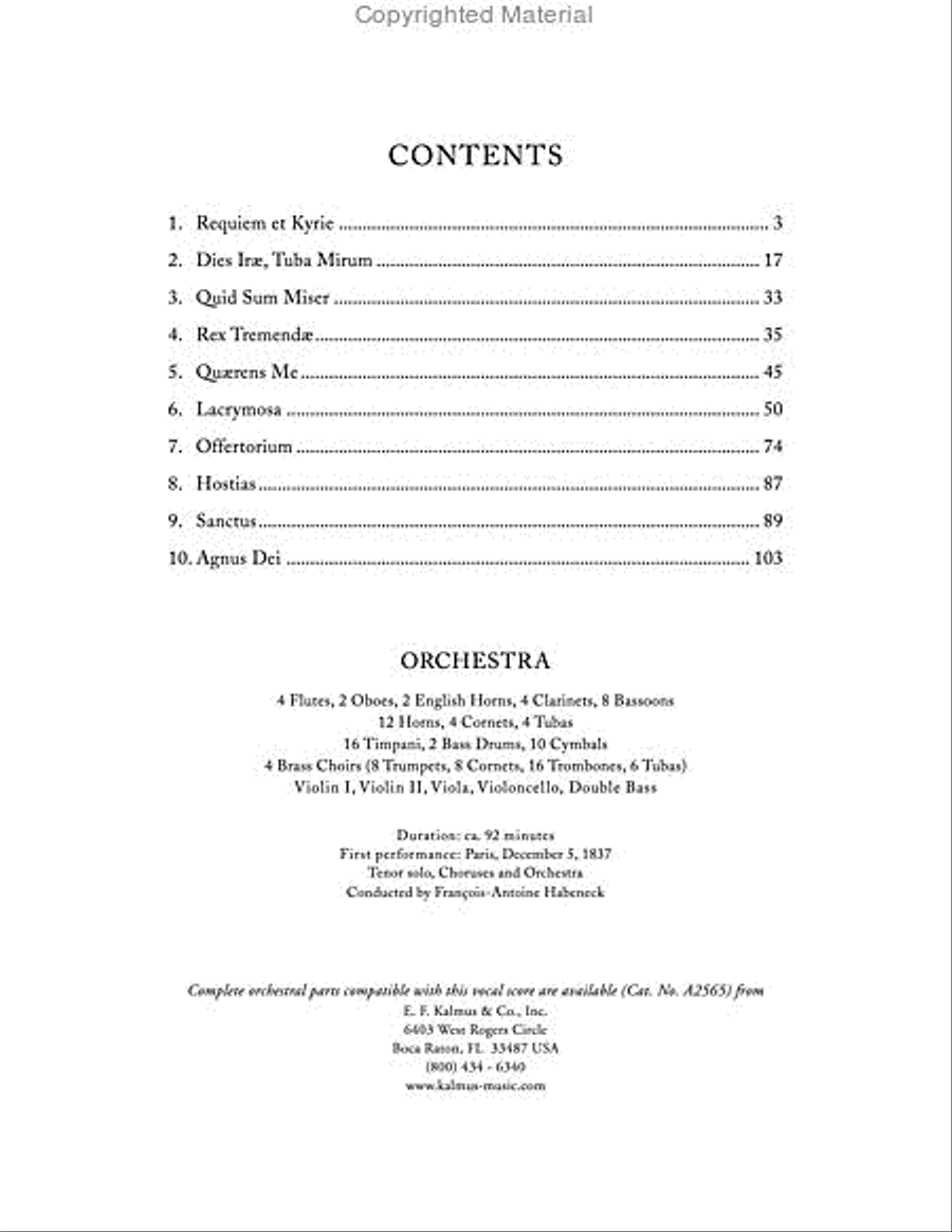 Grande Messe du Morts, H 75 Choir scores gallery preview page 2
