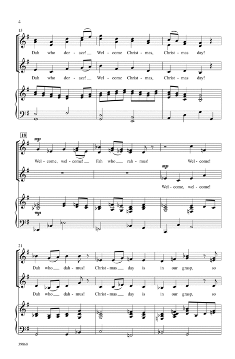 Welcome Christmas (from How the Grinch Stole Christmas) Choir scores gallery preview page 3