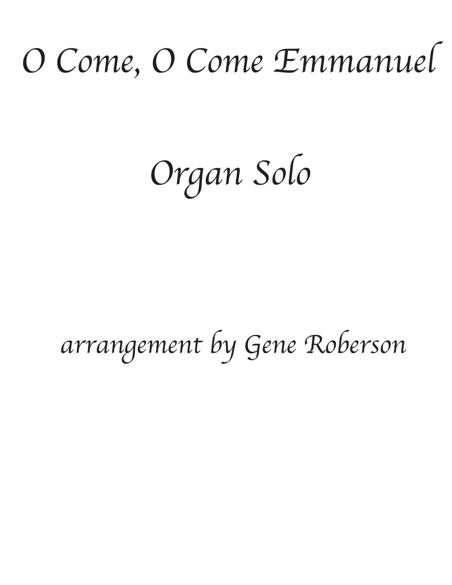 O Come, O Come Emmanuel Organ Solo Organ Solo scores gallery preview page 1
