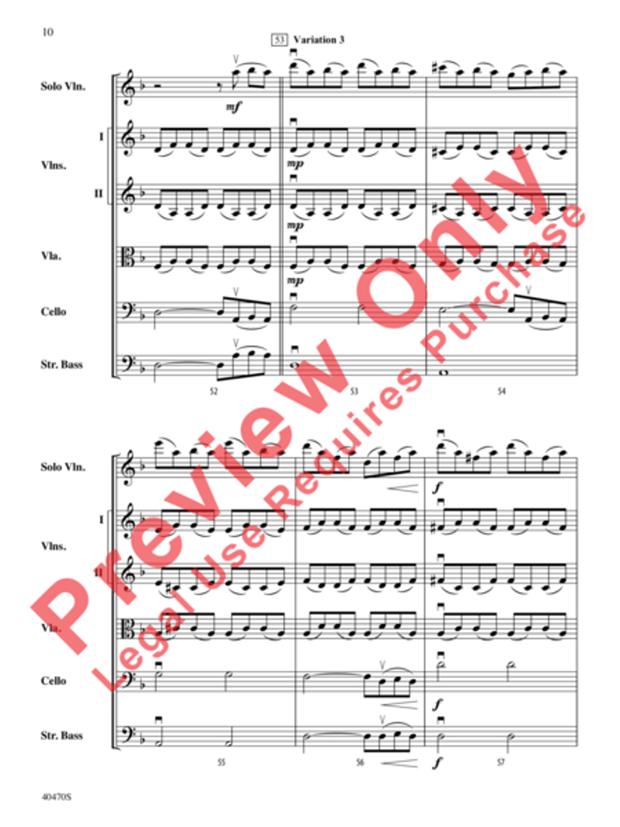 Hungarian Variations String Orchestra scores gallery preview page 11