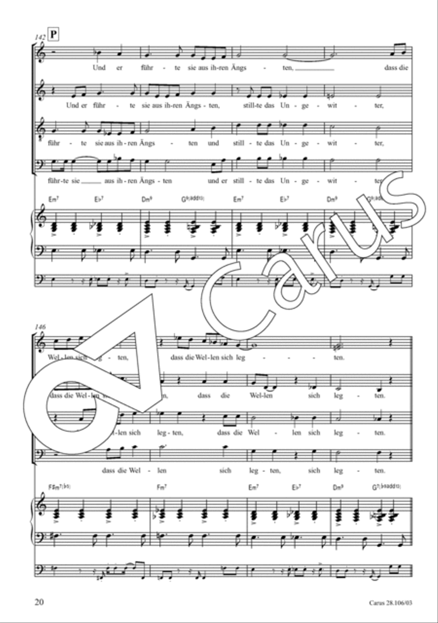 Die mit Schiffen auf dem Meer (Psalm 107) 4-Part scores gallery preview page 21