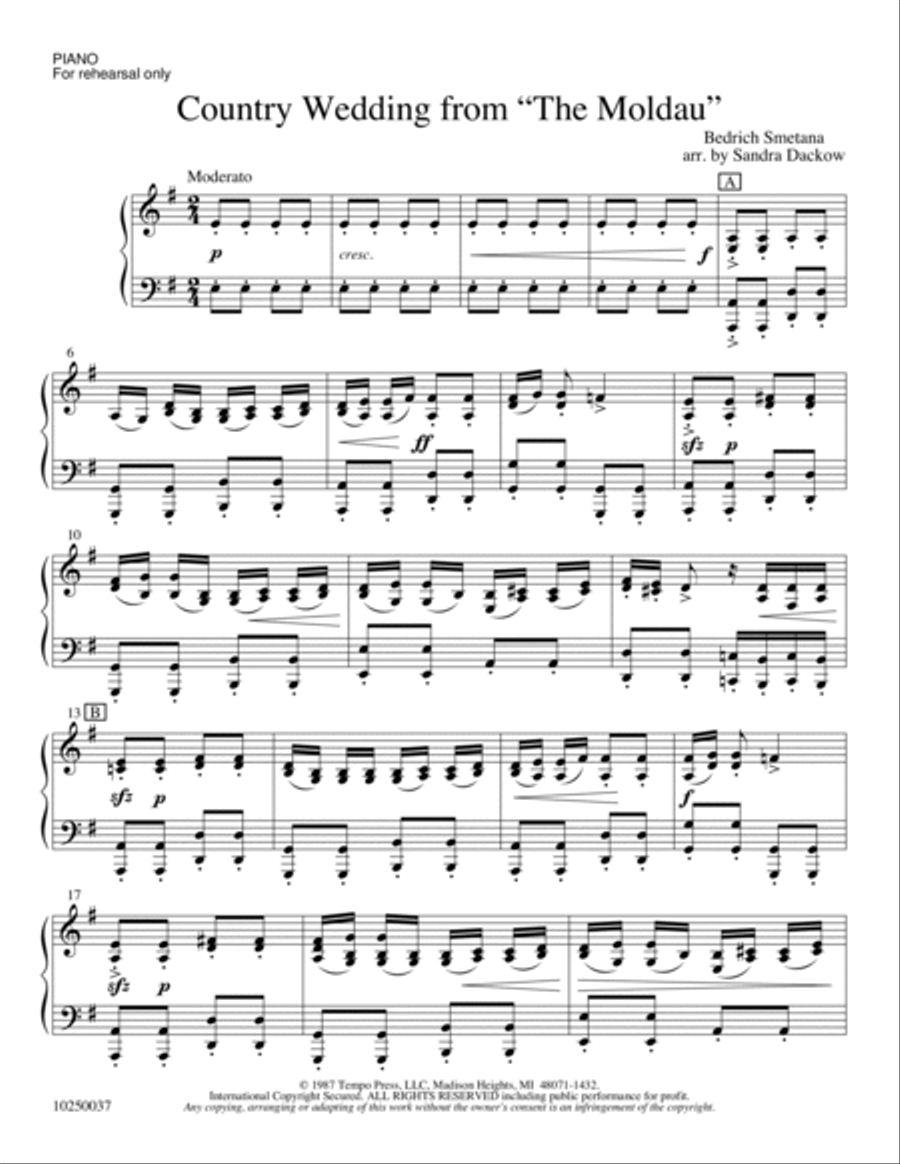 My Country (Ma Vlast): Country Wedding from No. 2, The Moldau (Vltava) Orchestra scores gallery preview page 2