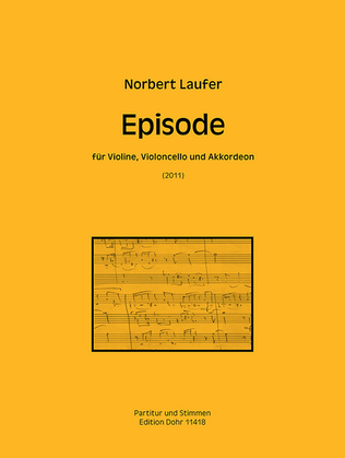 Book cover for Episode für Violine, Violoncello und Akkordeon (2011)