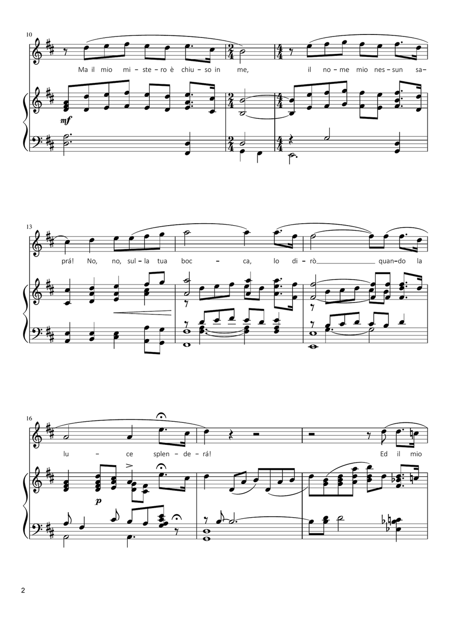 Nessun Dorma Voice scores gallery preview page 2