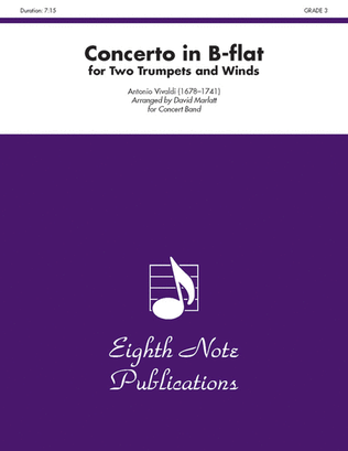 Book cover for Concerto in B-flat for Two Trumpets and Winds