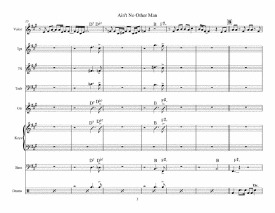 Ain't No Other Man Ain't No Other Man Small Ensemble scores gallery preview page 3