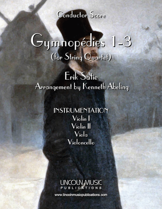 Book cover for Satie – Gymnopedies No. 1-3 (for String Quartet)