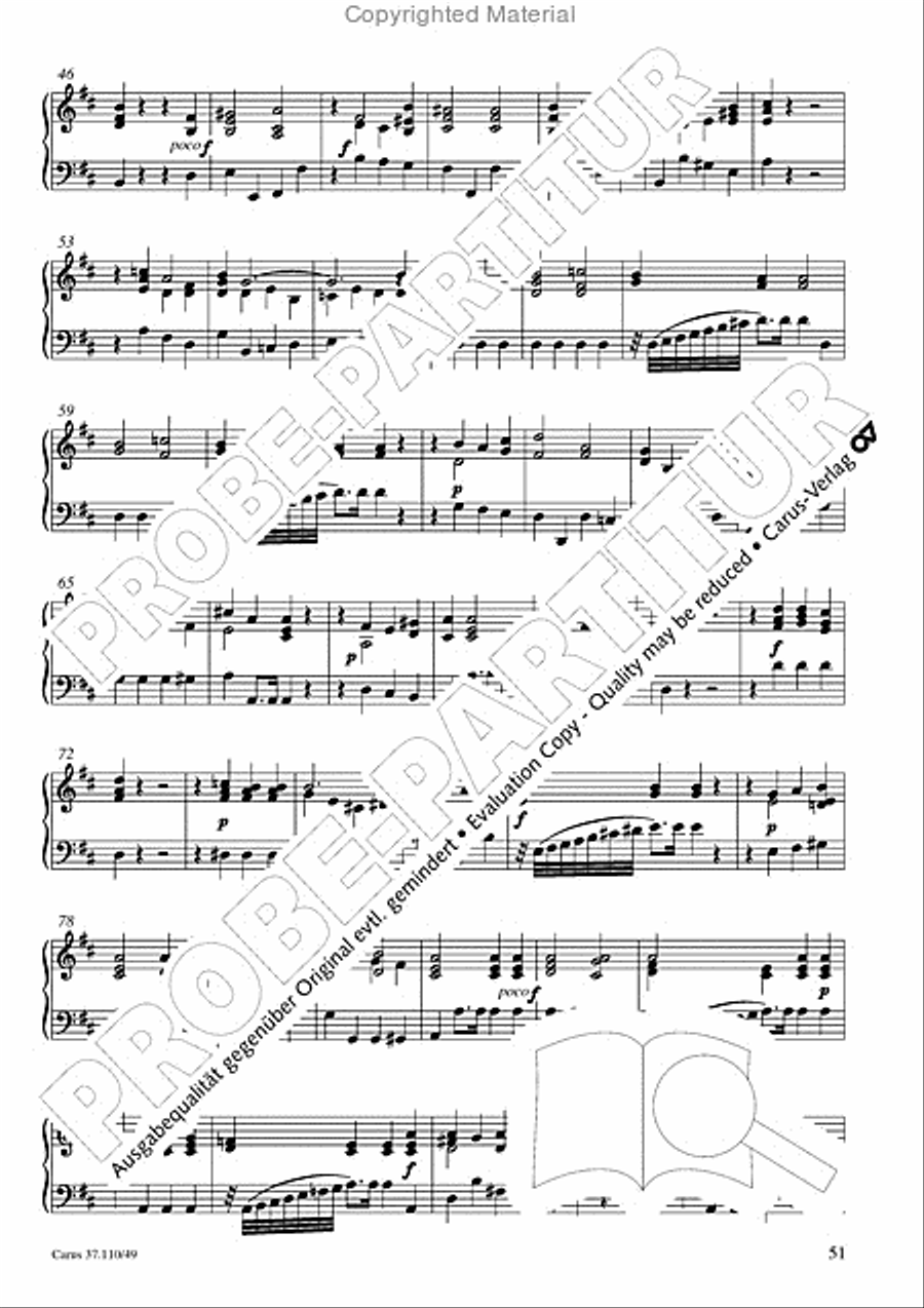 Markuspassion. Werkausgabe Reihe 1, Bd. 7 (Homilius) Organ scores gallery preview page 52