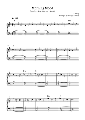 Morning Mood (easy piano - beginner to intermediate level 2 - with fingerings and chords)