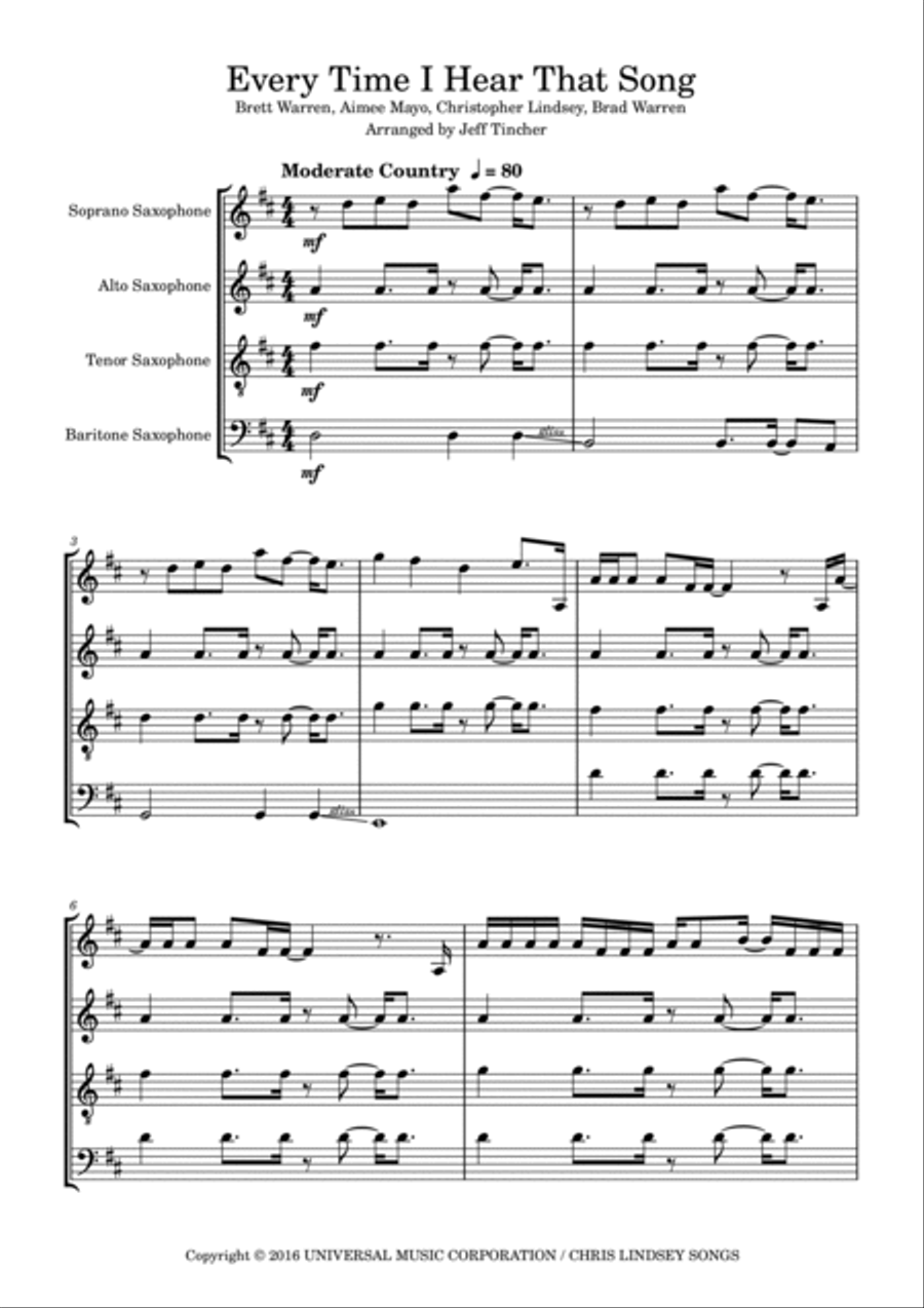 Every Time I Hear That Song Woodwind Quartet scores gallery preview page 2