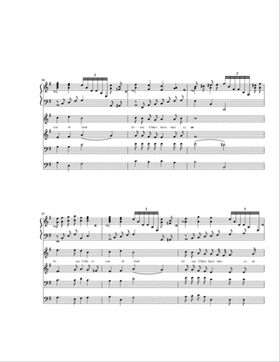 Lord have mercy, Sacred music for the mass 4-Part scores gallery preview page 3