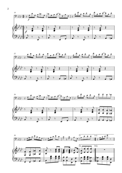 Maple Leaf Rag arranged for Trombone and Piano image number null