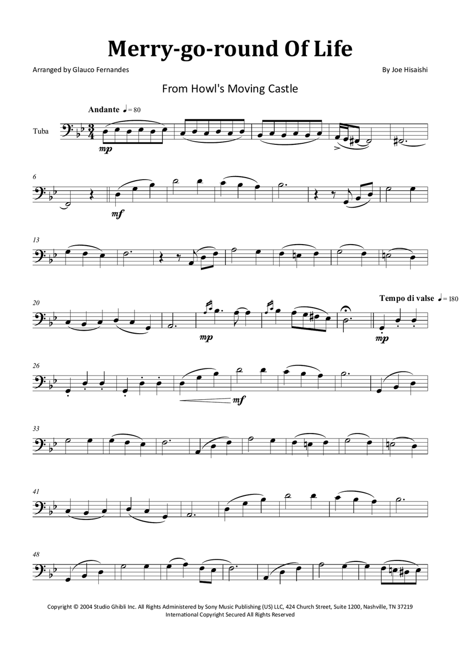 Merry-go-round Of Life Chamber Music scores gallery preview page 1