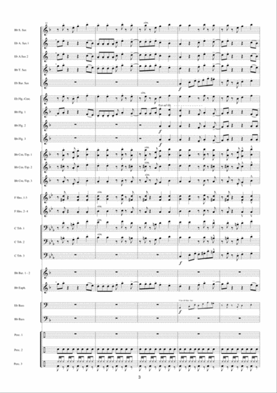 Let's Get Loud Fanfare Band scores gallery preview page 4