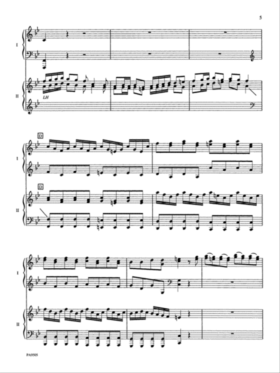 Arrival of the Queen of Sheba - Piano Duo (2 Pianos, 4 Hands) Piano Duet scores gallery preview page 5