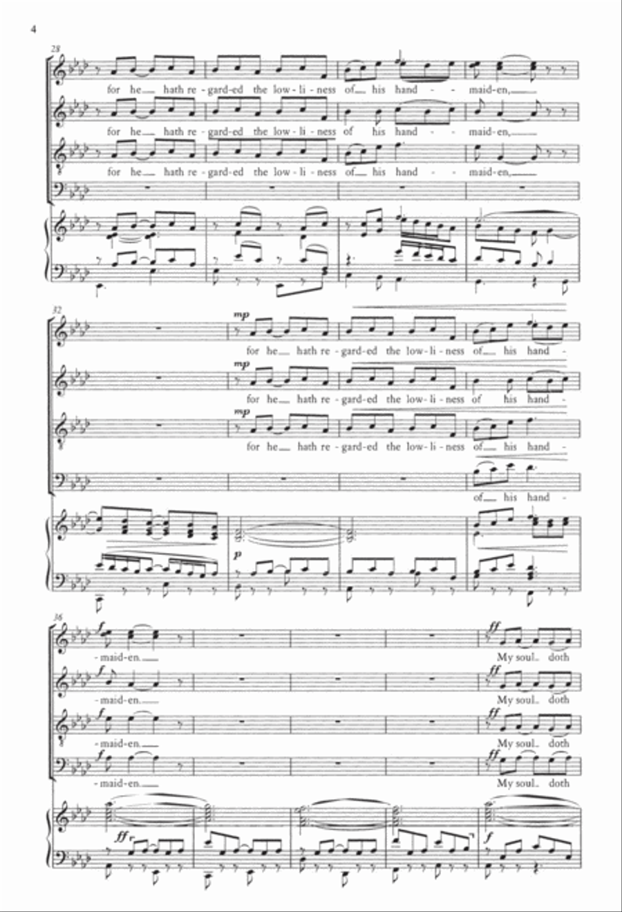 Magnificat from The Marlborough Canticles Divisi scores gallery preview page 4