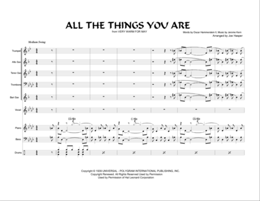 All The Things You Are Jazz Ensemble scores gallery preview page 2