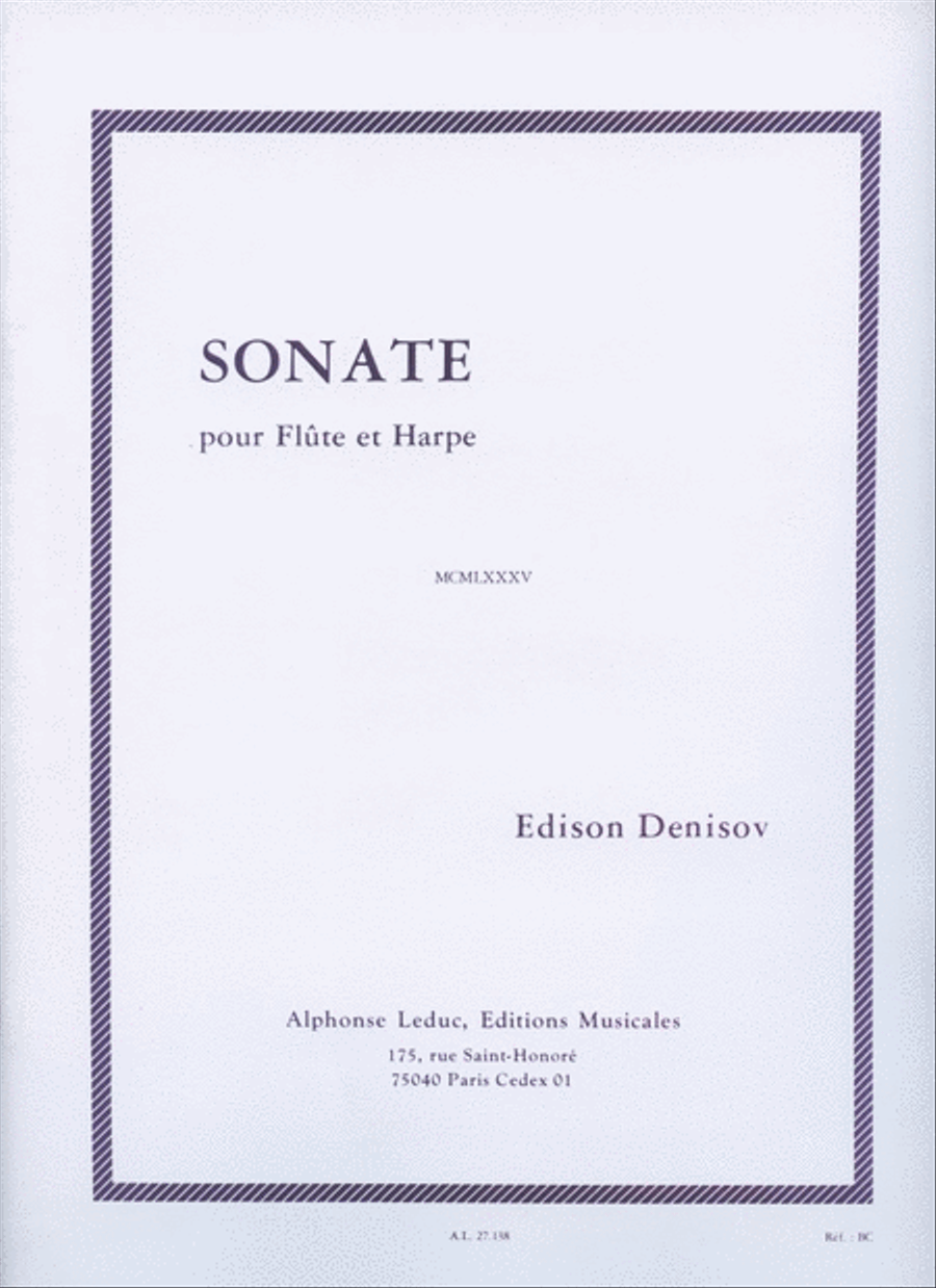 Sonate (flute & Harp) Flute Solo scores gallery preview page 1