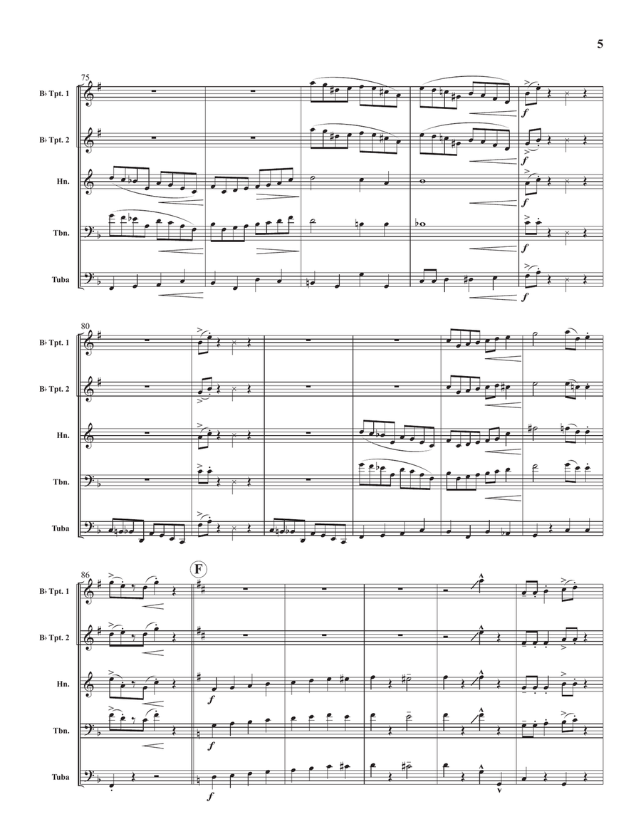 Grandpa's Spells - Full Score Brass Quintet scores gallery preview page 5