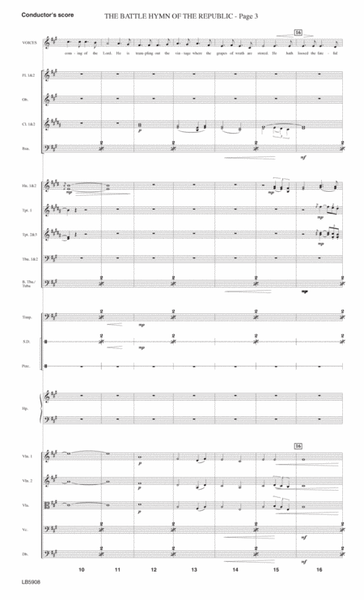 Battle Hymn of the Republic (arr. Roy Ringwald) - Full Score