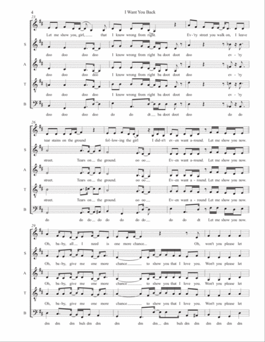 I Want You Back Divisi scores gallery preview page 4