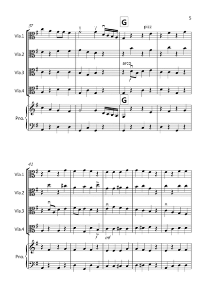 Dance of the Sugar Plum Fairy (Fantasia from Nutcracker) for Viola Quartet image number null