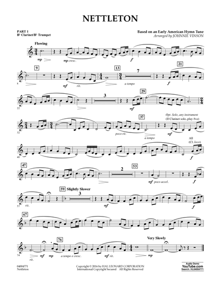 Nettleton - Pt.1 - Bb Clarinet/Bb Trumpet