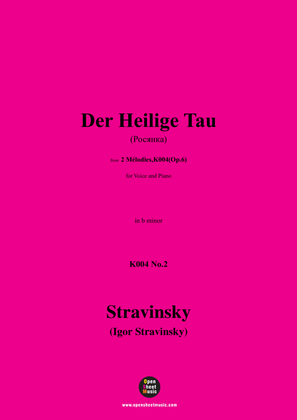 Book cover for Stravinsky-Der Heilige Tau(Росянка)(1909),K004 No.2,in b minor