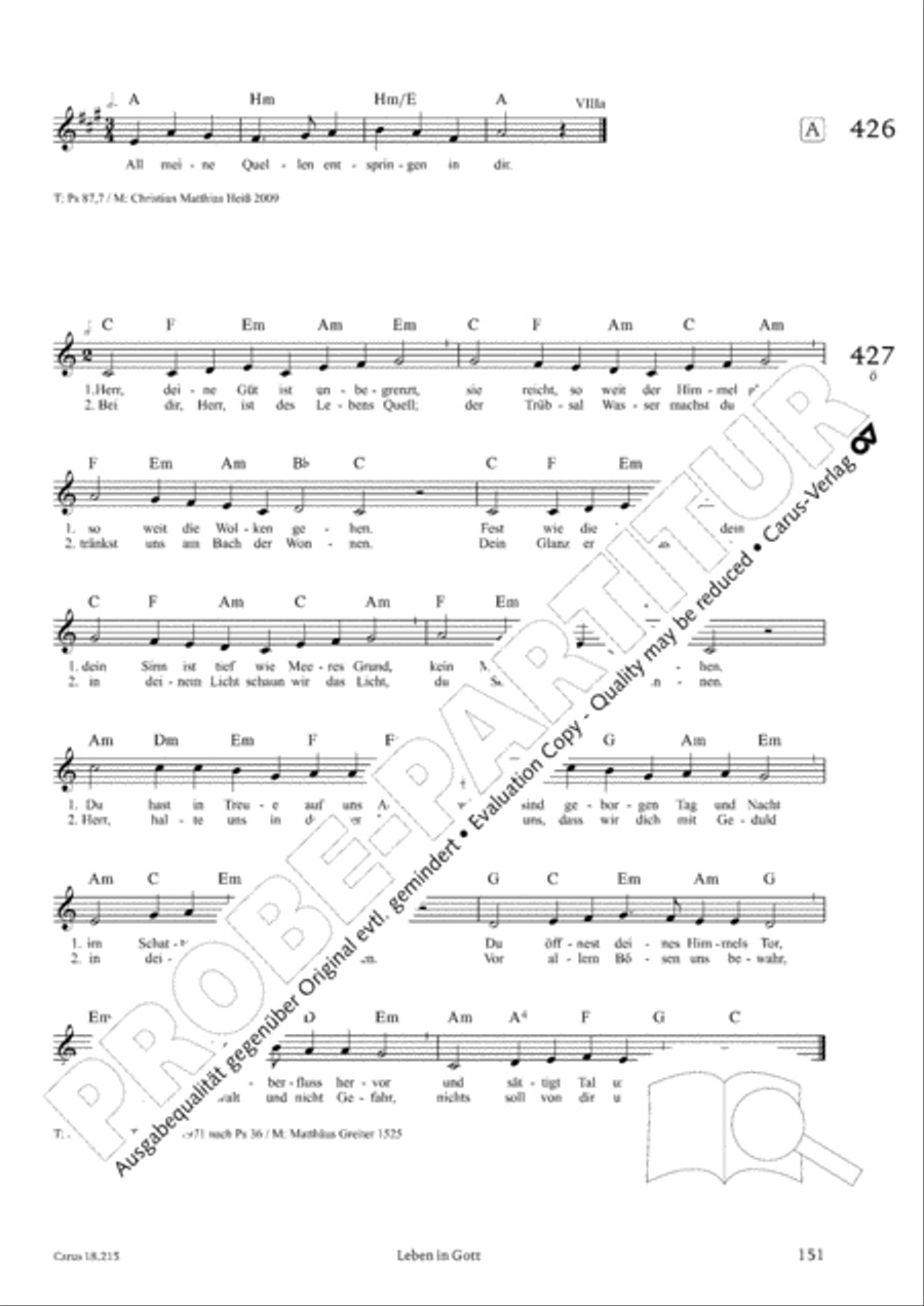Gitarrenbuch zum Gotteslob Guitar scores gallery preview page 142