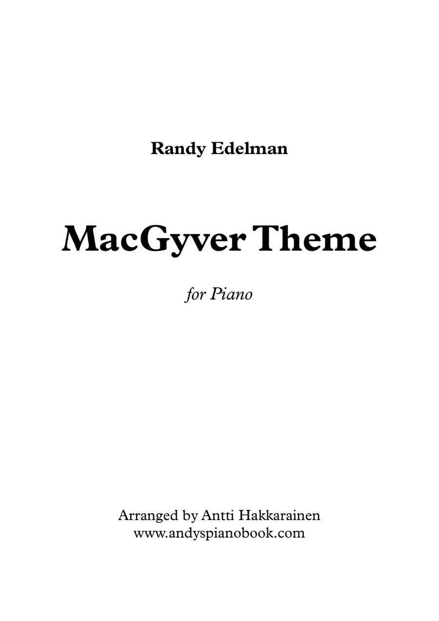 Macgyver - Theme Piano Solo scores gallery preview page 1