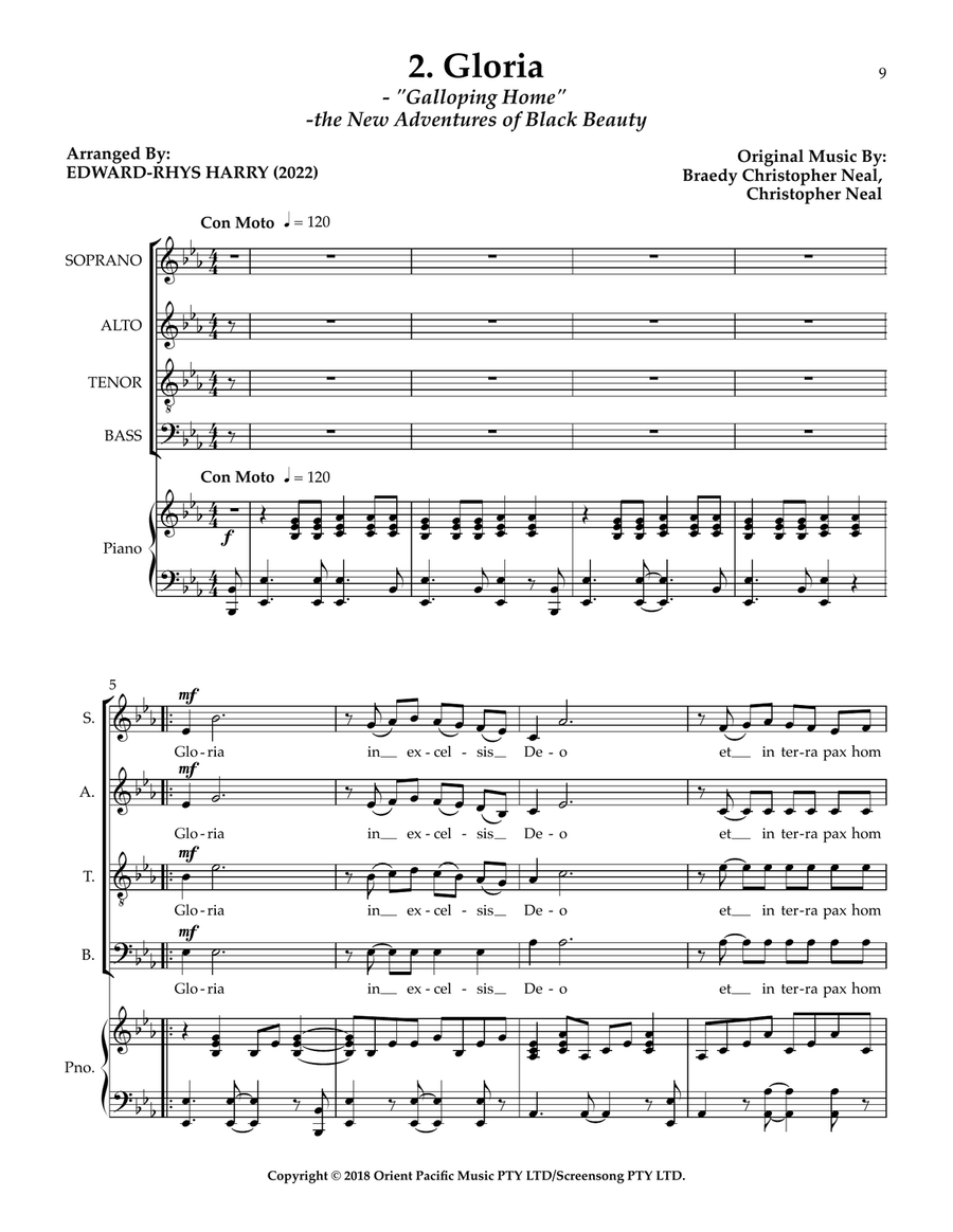 The New Adventures Of Black Beauty 4-Part scores gallery preview page 1