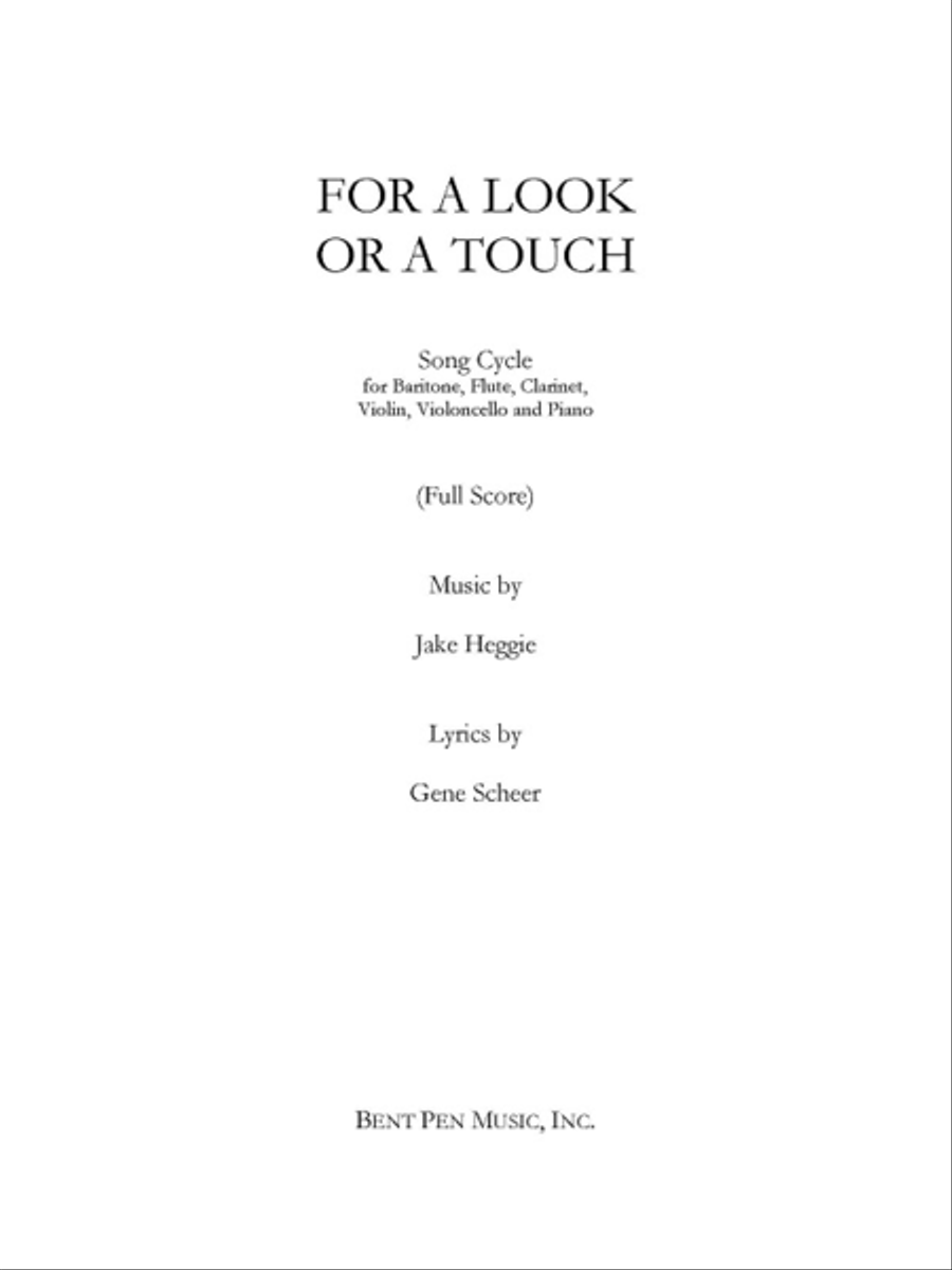 For a Look or a Touch (score and parts) Flute scores gallery preview page 1