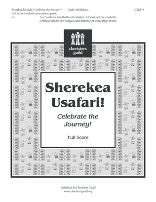 Book cover for Sherekea Usafari! - Full Score and Percussion Parts