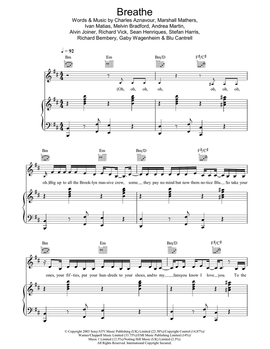 Breathe Guitar scores gallery preview page 1