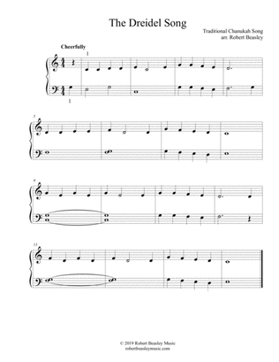 The Dreidel Song (easy piano)
