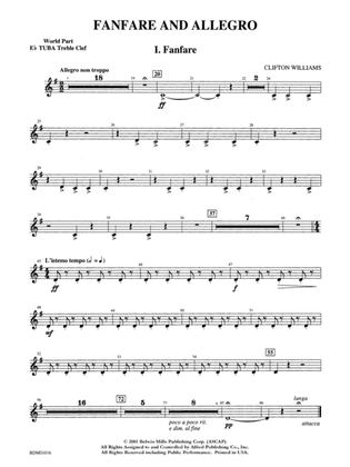 Fanfare and Allegro: (wp) E-flat Tuba T.C.