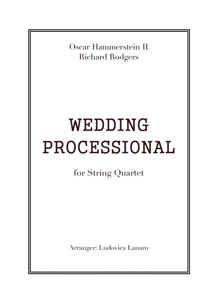 Wedding Processional String Quartet scores gallery preview page 1