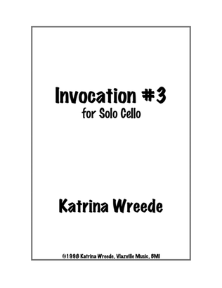 Book cover for Invocation #3-for Cello